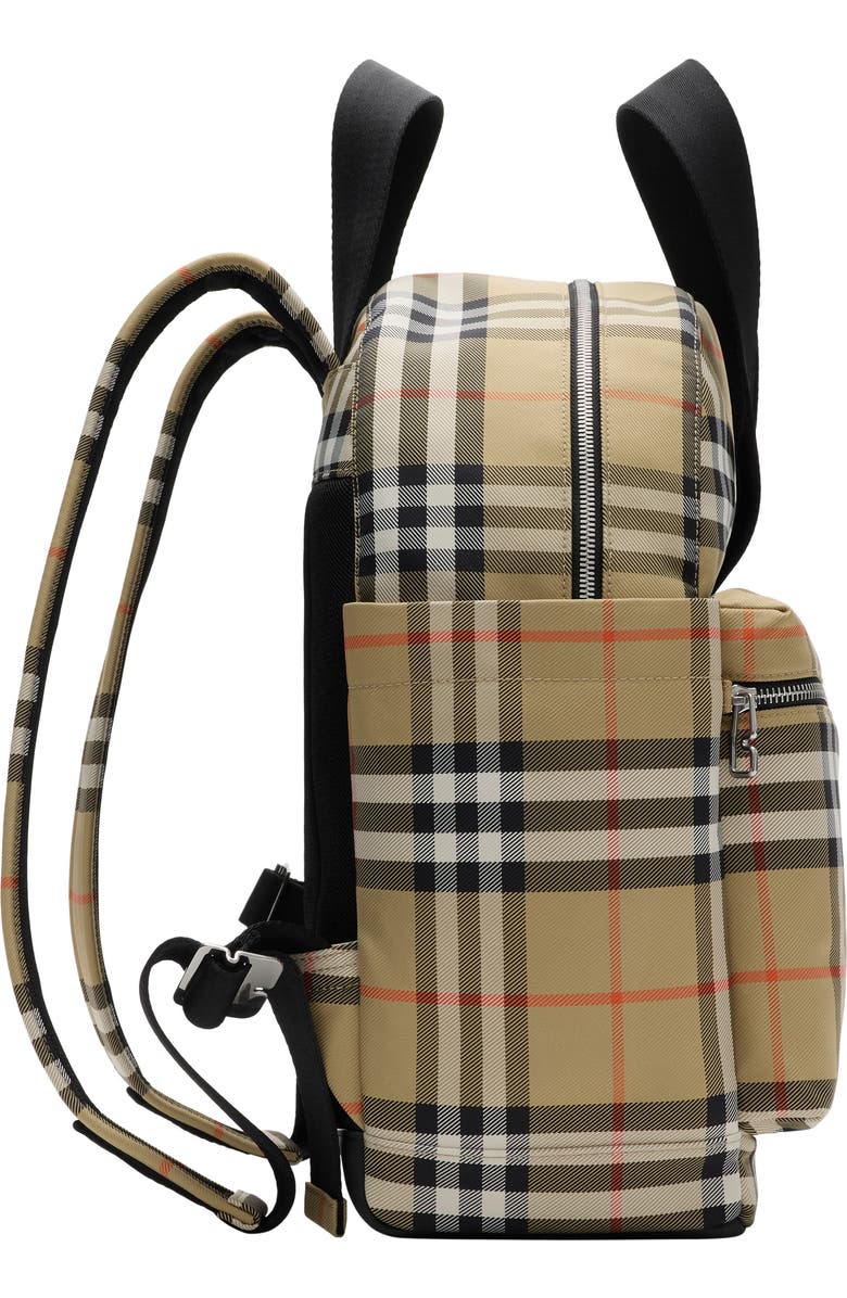 Burberry Check Baby Changing Backpack, Alternate, color, Sand