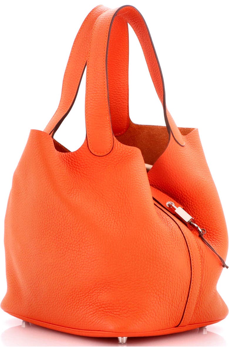 Pre-Owned Hermes Picotin Lock Bag Clemence MM, Alternate, color, Feu