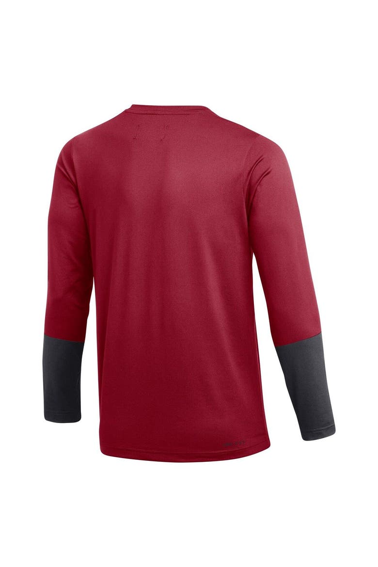 Men's Jordan Brand Crimson Oklahoma Sooners Football Performance Long Sleeve T-Shirt, Alternate, color, Crimson