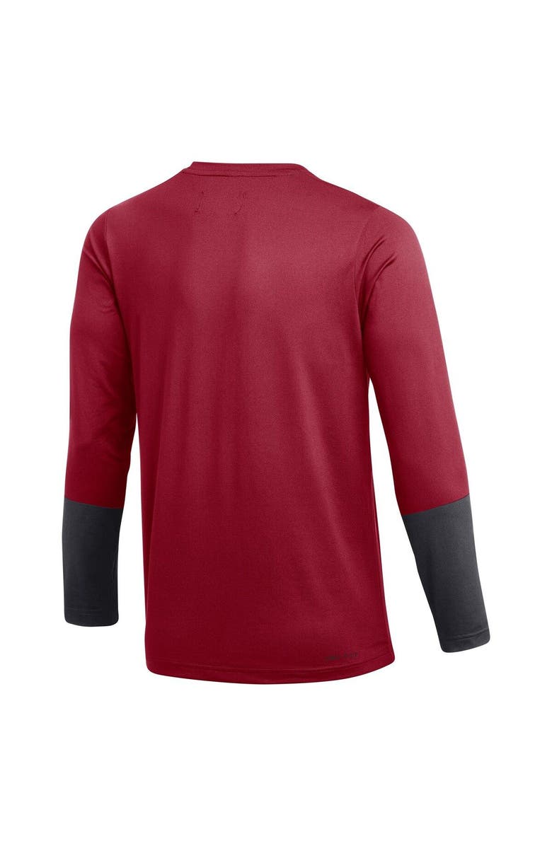 Jordan Brand Men's Jordan Brand Crimson Oklahoma Sooners Football Performance Long Sleeve T-Shirt, Alternate, color, Crimson