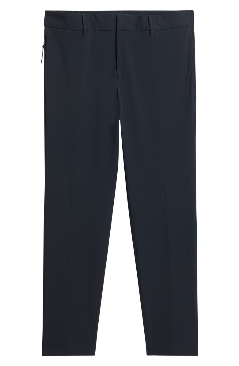 BOSS Genius Slim Fit Flat Front Twill Pants, Alternate, color, Dark Blue