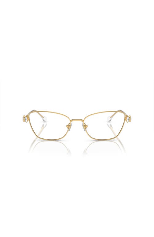 Swarovski 55mm Rectangle Optical Glasses In Gold
