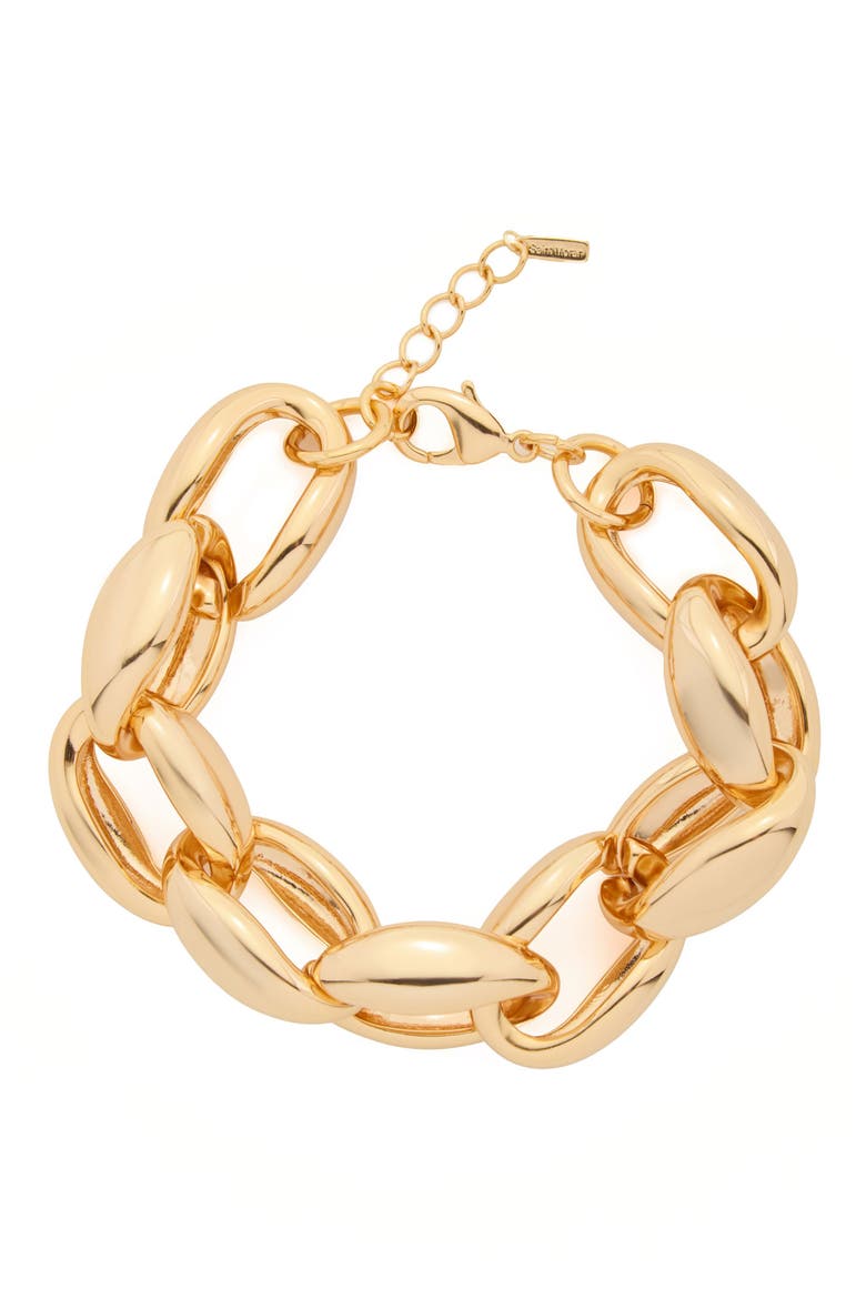 Chunky Chain Bracelet, Main, color, GOLD