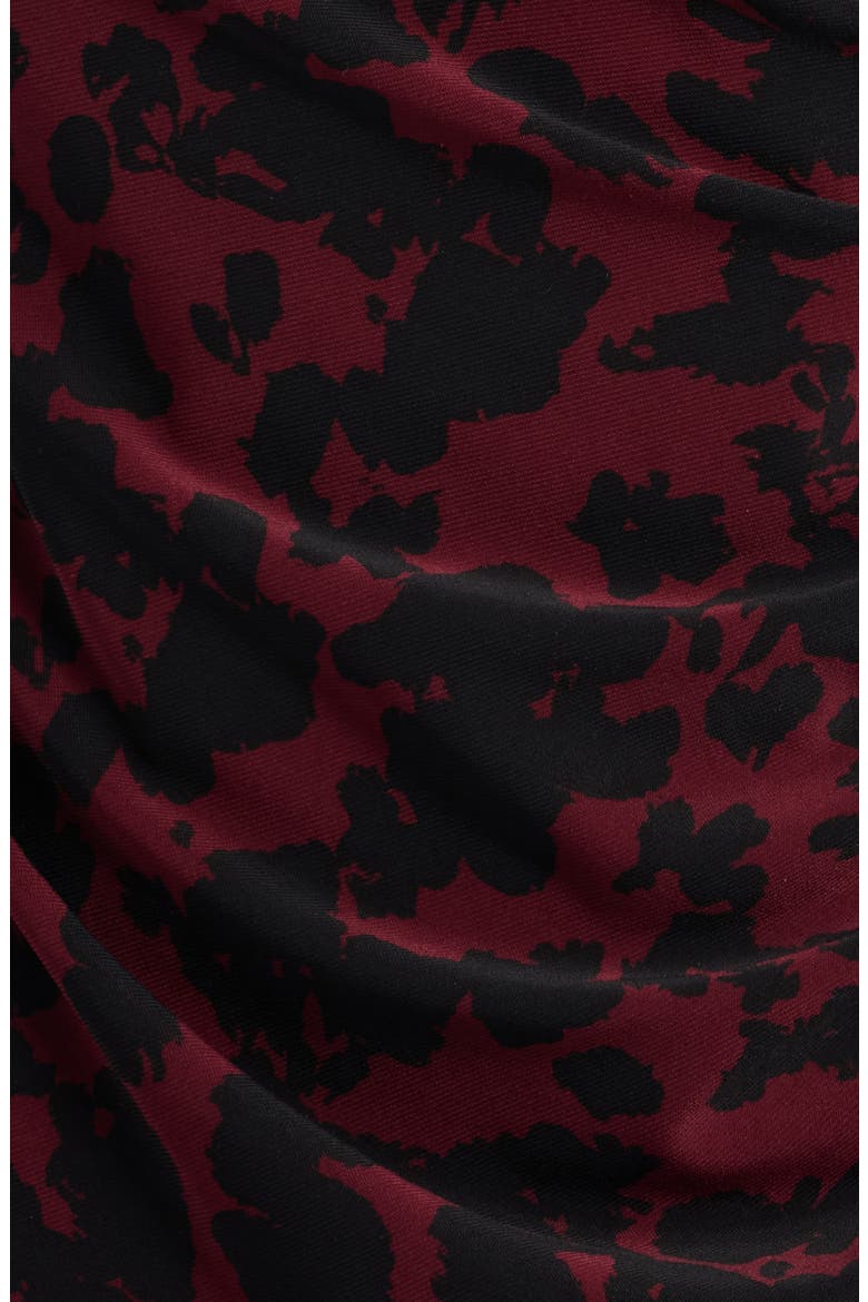 Print Faux Wrap Sleeveless Top, Alternate, color, BAROLO/ ANNE BLACK