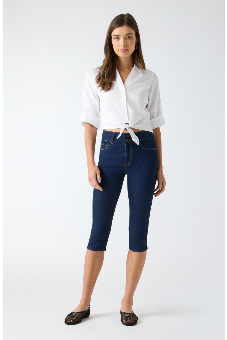 Lily Denim Capris, Alternate, color, RINSED WASH