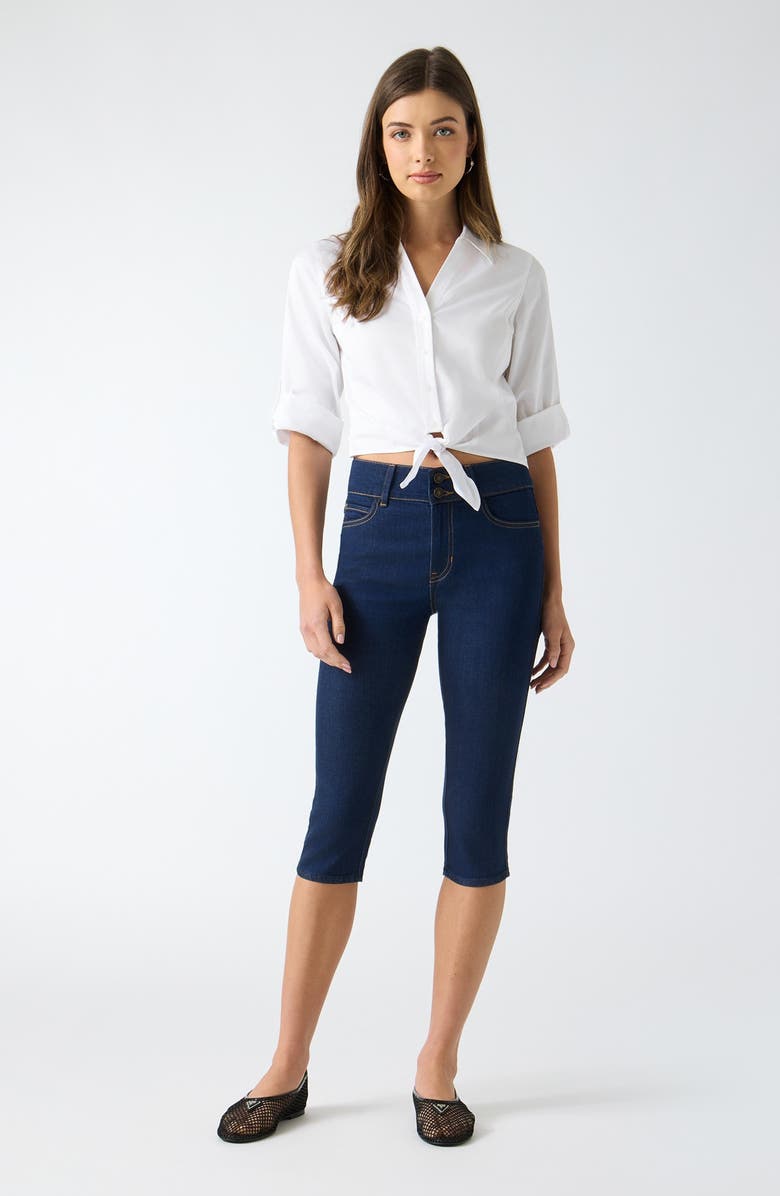 GUESS Lily Denim Capris, Alternate, color, Rinsed Wash
