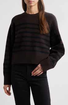 rag & bone Bridget Stripe Crewneck Wool Blend Sweater