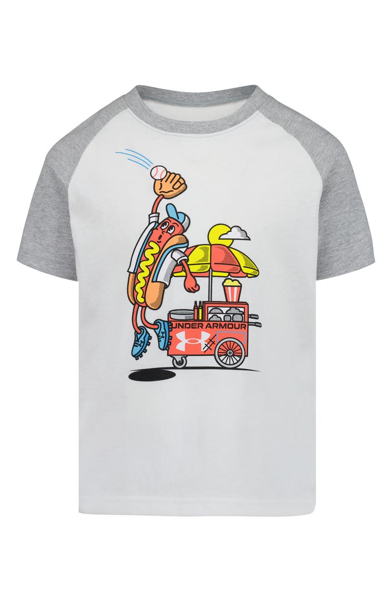 Under Armour Kids' Hot Dog Catch Graphic T-Shirt, Main, color, White