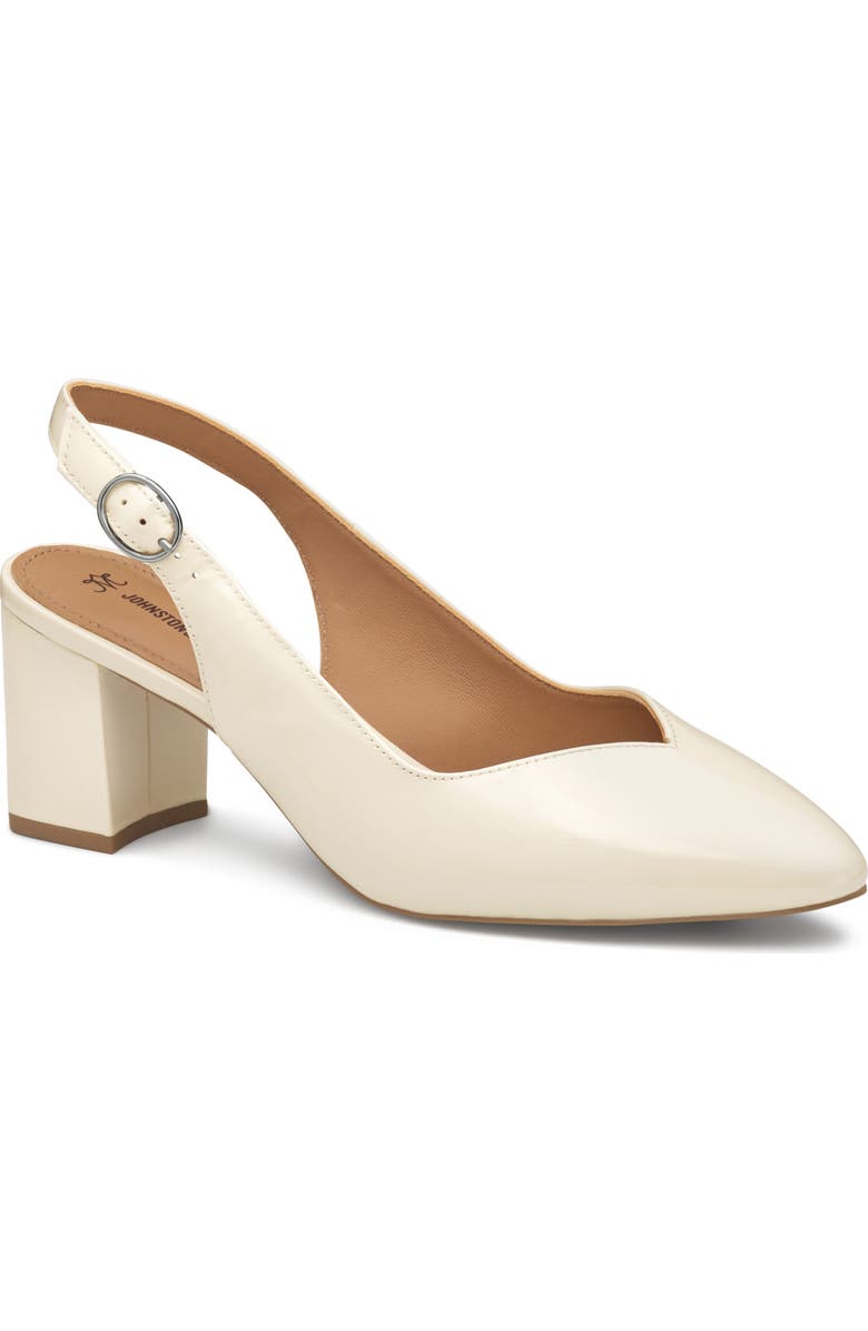 Johnston & Murphy Vicki Slingback Pump, Main, color, Bone Italian Pearlized
