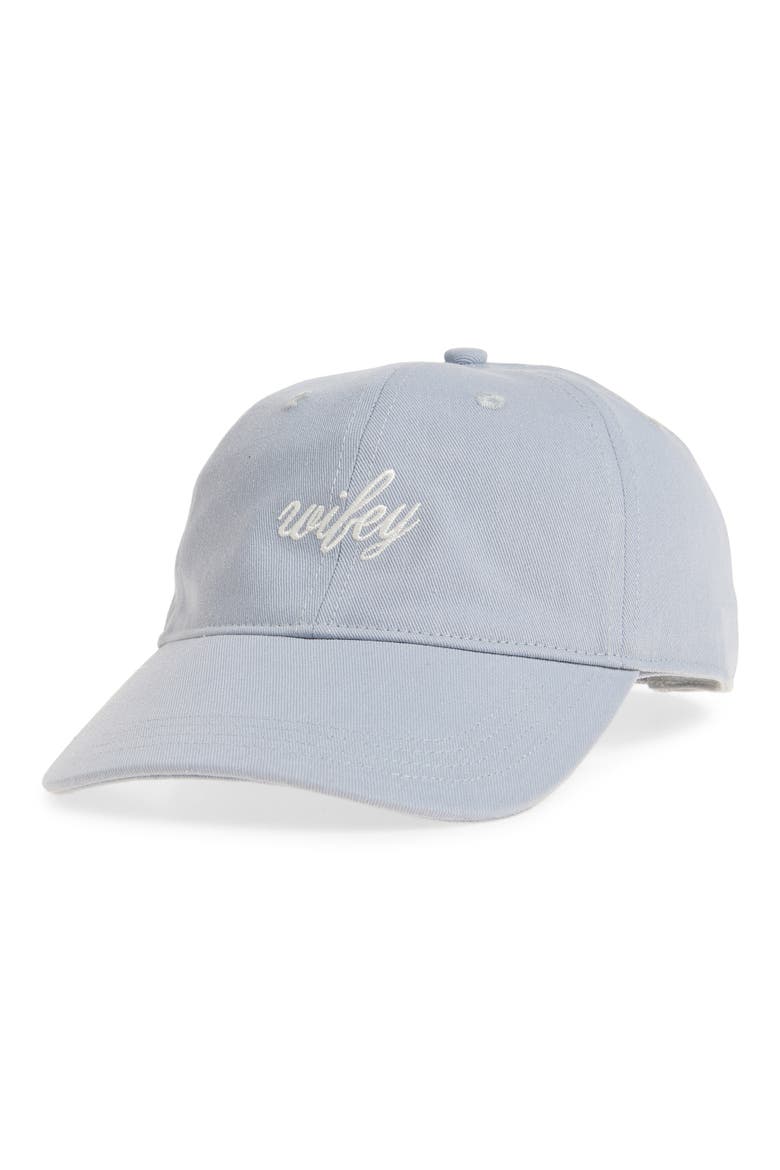 Wifey Cotton Canvas Baseball Cap, Main, color, BLUE