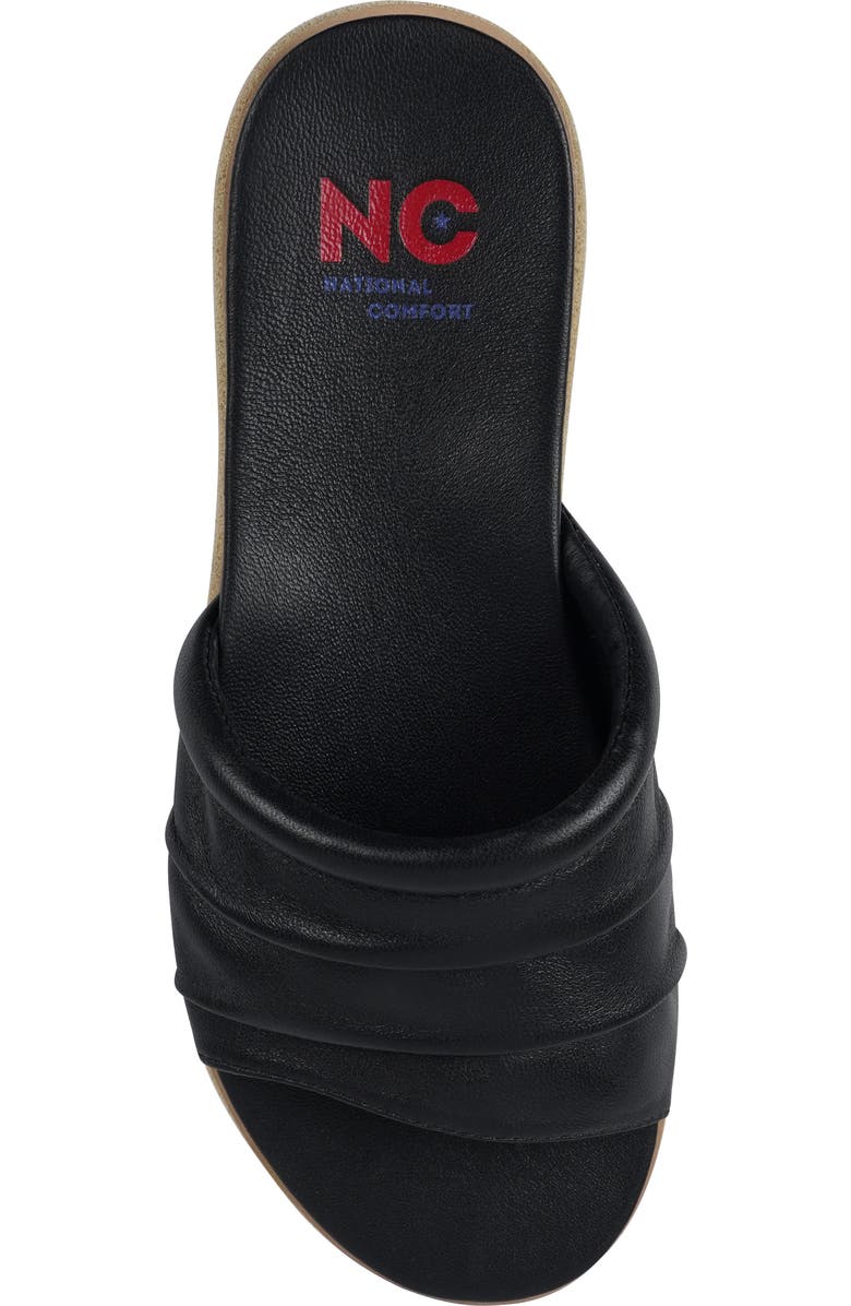 National Comfort Marieller Platform Slide Sandal, Alternate, color, Black Leather