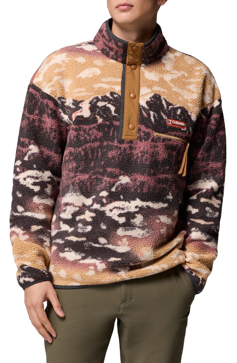 Columbia Helvetia II Print Fleece Pullover, Main, color, 
