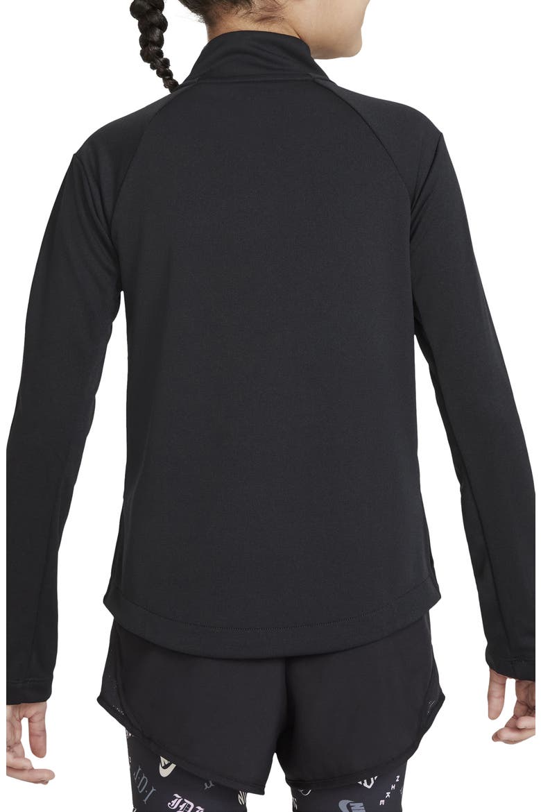 Kids' Dri-FIT Half Zip Pullover, Alternate, color, BLACK