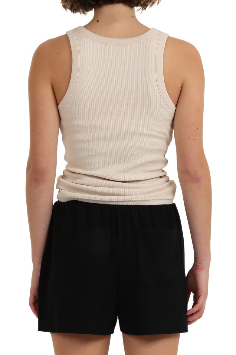 Ribbed Shelf Bra Tank, Alternate, color, SOFT CREAM