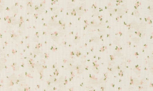 Elodie Lettuce Edge Top In Ivory Pink Floral