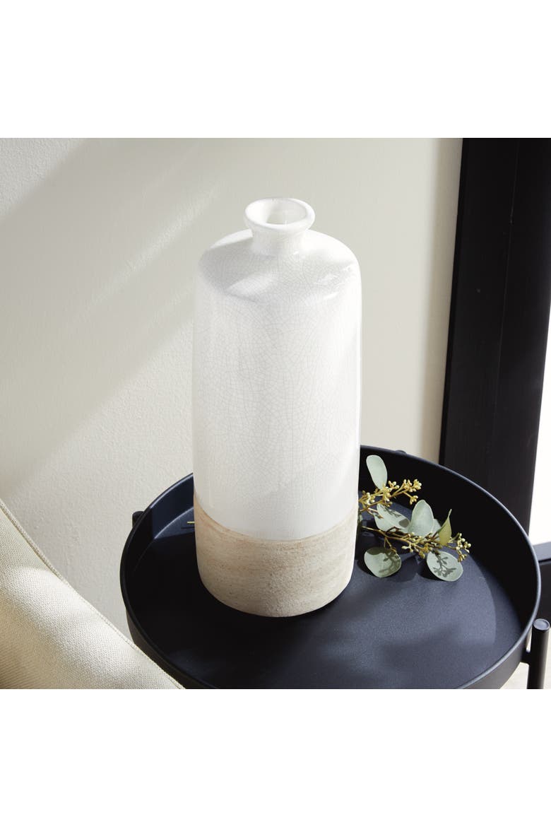Leona Bottle Vase Large, Alternate, color, White