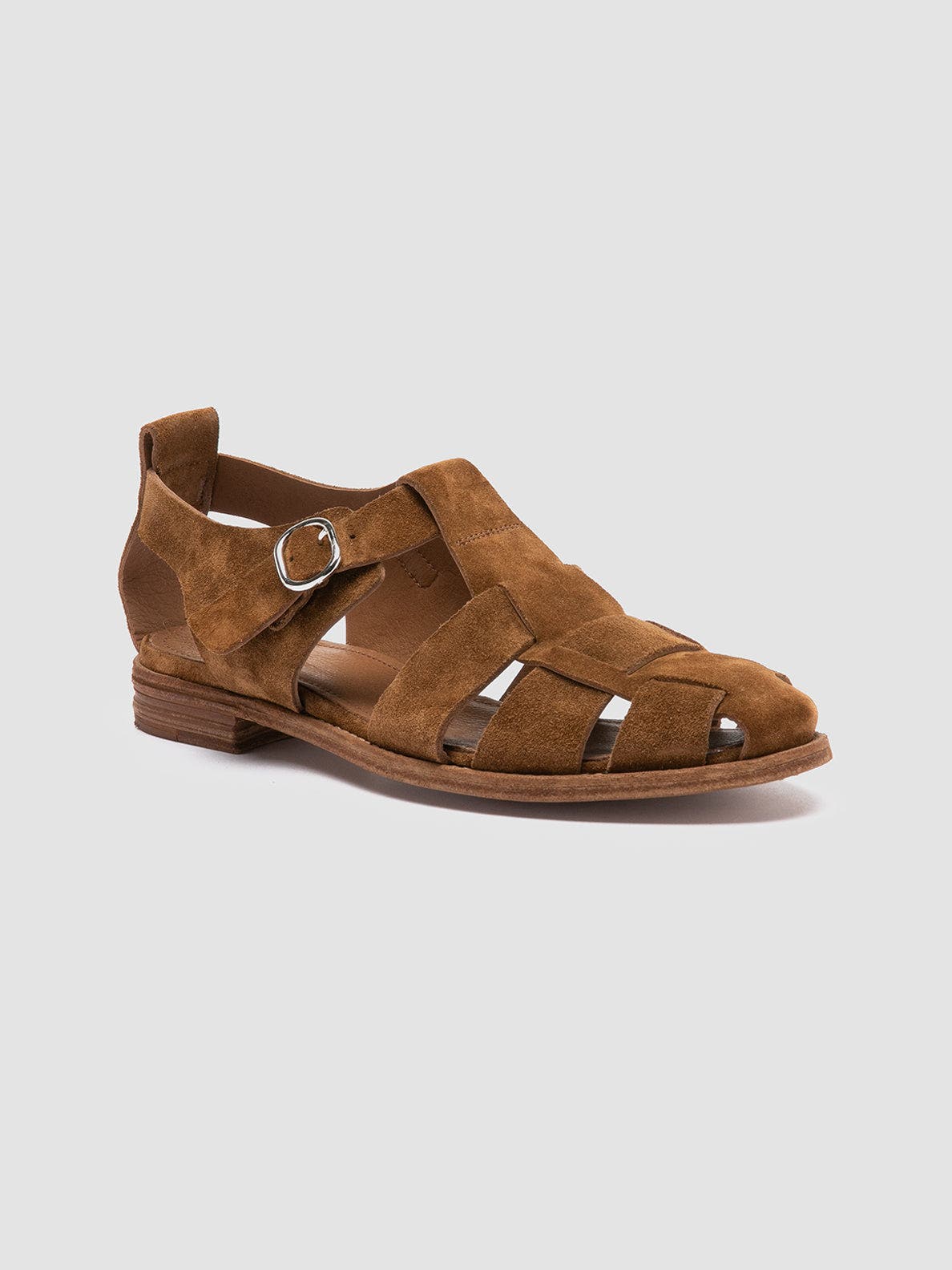 Officine Creative Lexikon 536 Suede Woven Sandals, Alternate, color, Light Brown