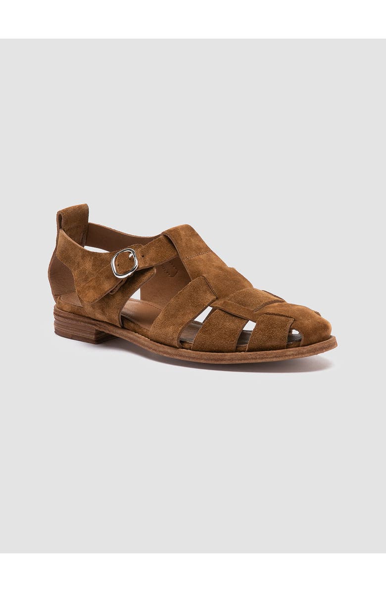 Officine Creative Lexikon 536 Suede Woven Sandals, Alternate, color, Light Brown