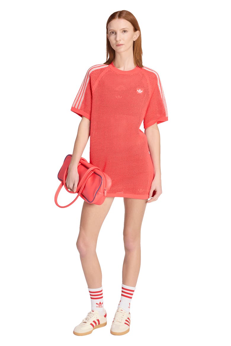 Open Stitch Dress, Alternate, color, SEMI LUCID RED