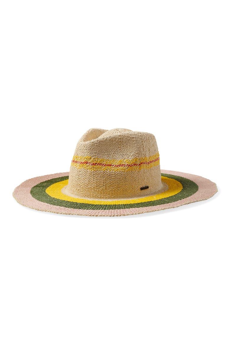 Pauma Straw Fedora, Main, color, NATURAL/SOFT PINK/OLIVE/YELLOW