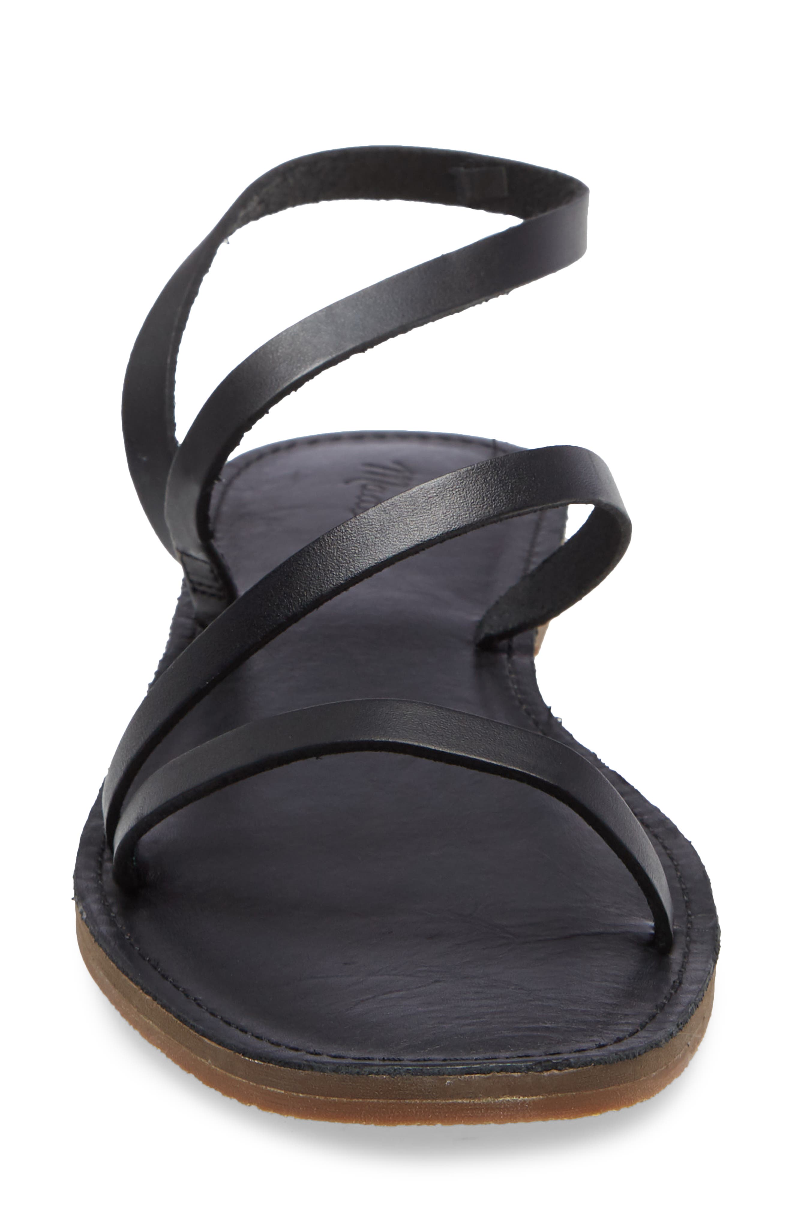 The Madewell The Boardwalk Anklet Strap Sandal, Alternate, color, TRUE BLACK