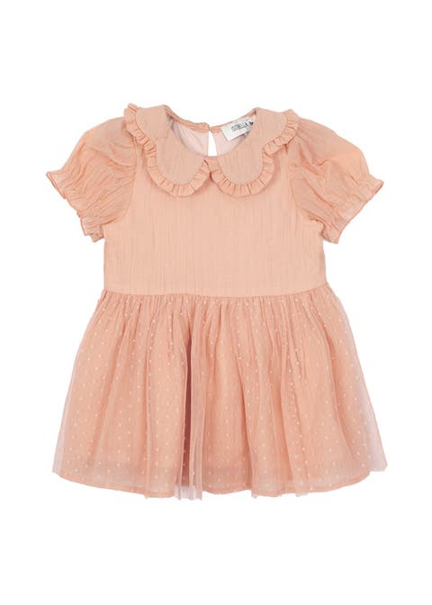 Pitter Patter Pink Puff Sleeve Dress
