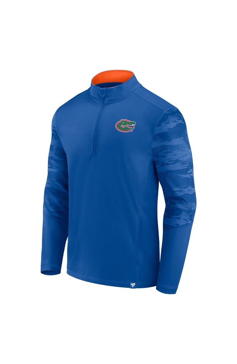 FANATICS Men's Fanatics Royal Florida Gators Ringer Quarter-Zip Top, Alternate, color, Royal