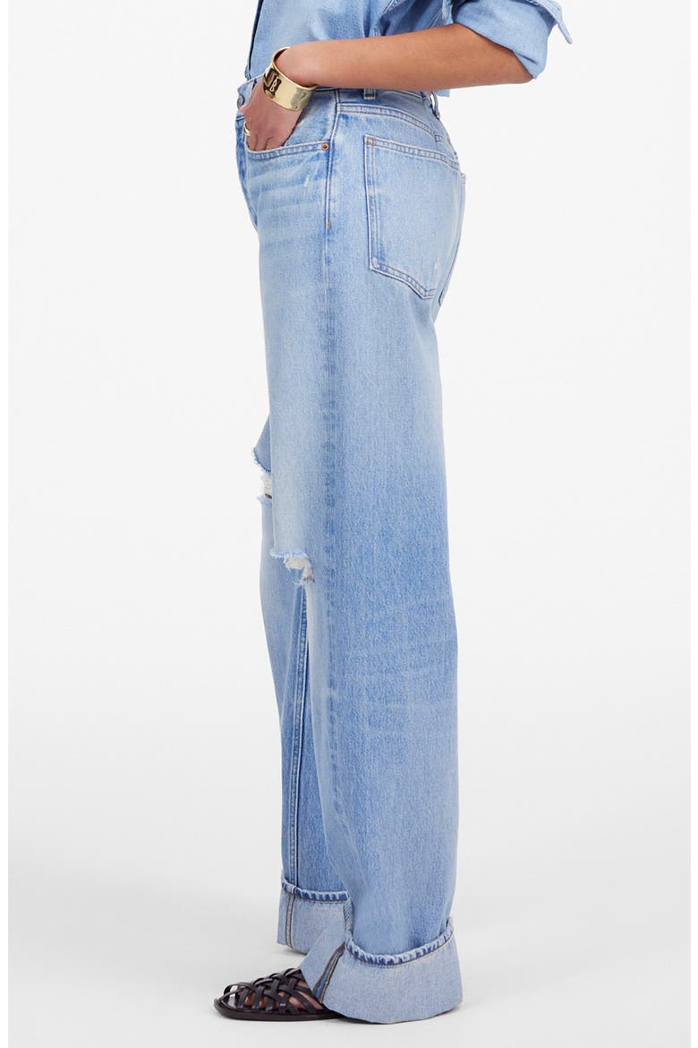 Low-Slung Ripped Baggy Jeans, Alternate, color, HALLSTEAD WASH