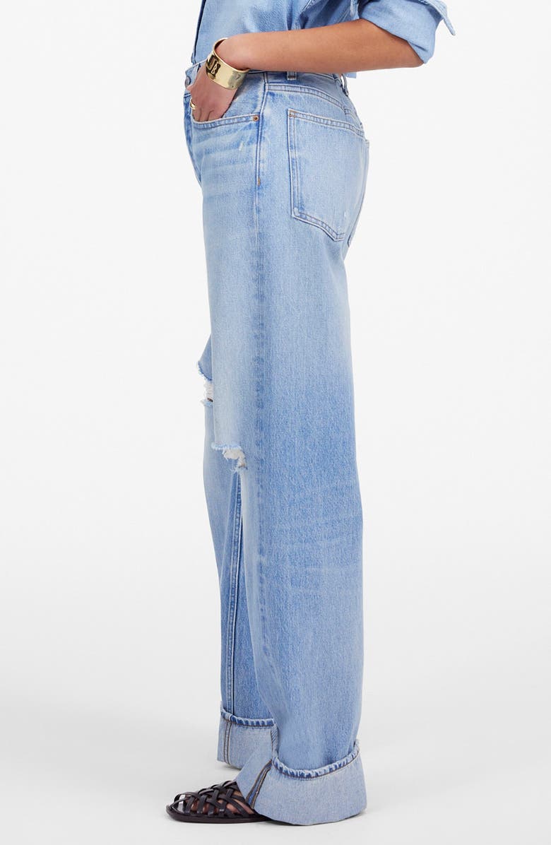 Madewell Low-Slung Ripped Baggy Jeans, Alternate, color,