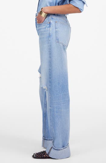 Low-Slung Ripped Baggy Jeans