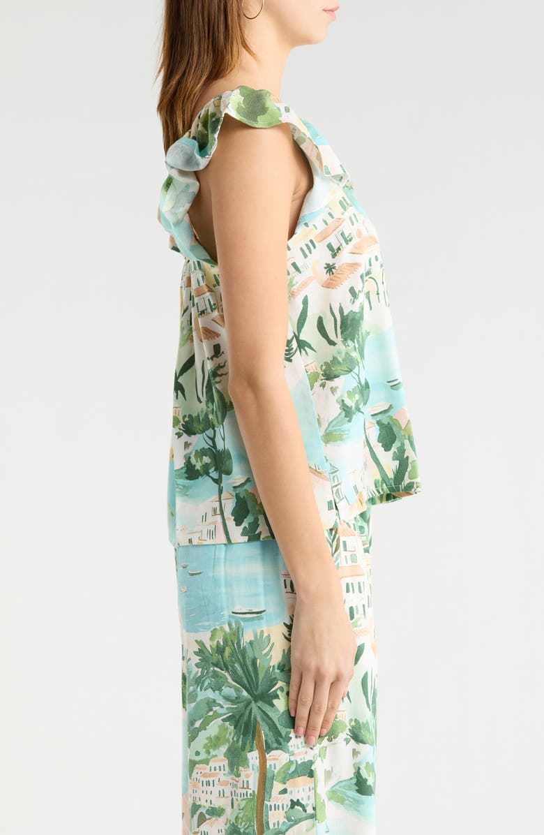 SUGARLIPS Piti Town Tazzy Flutter Sleeve Top, Alternate, color, 