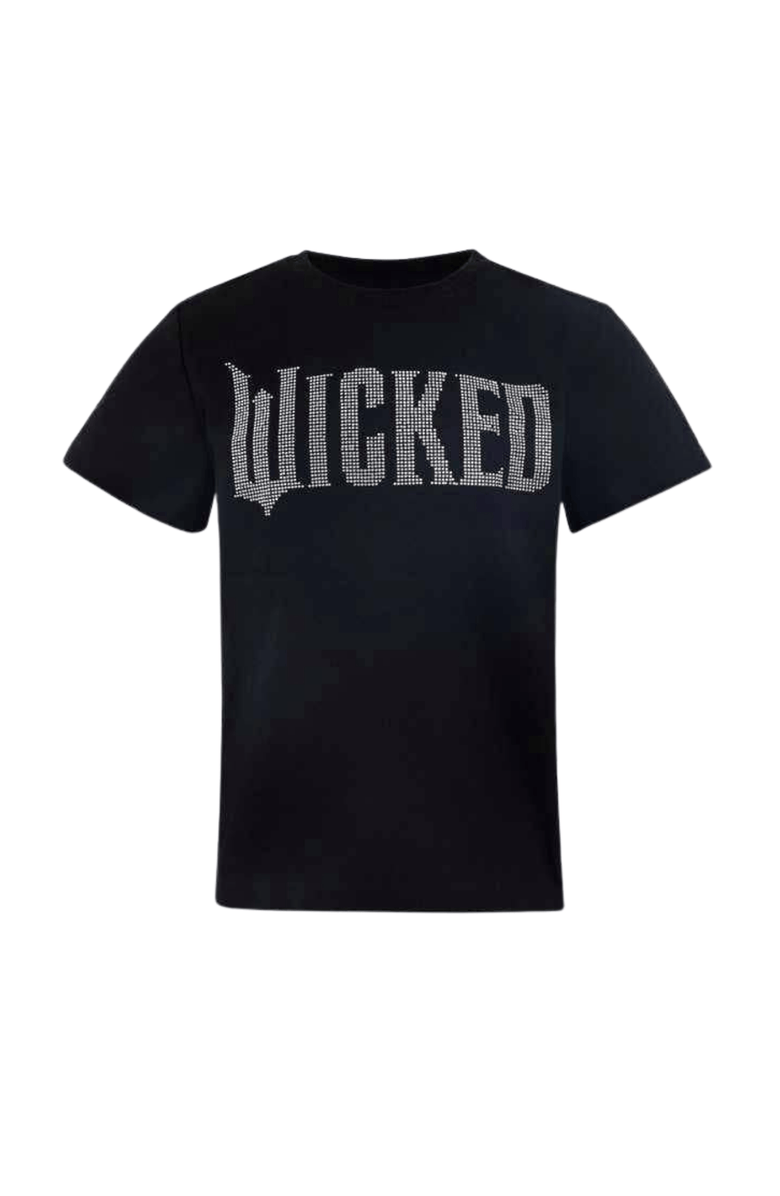 Lola + The Boys Wicked Crystal Tee, Main, color, Black