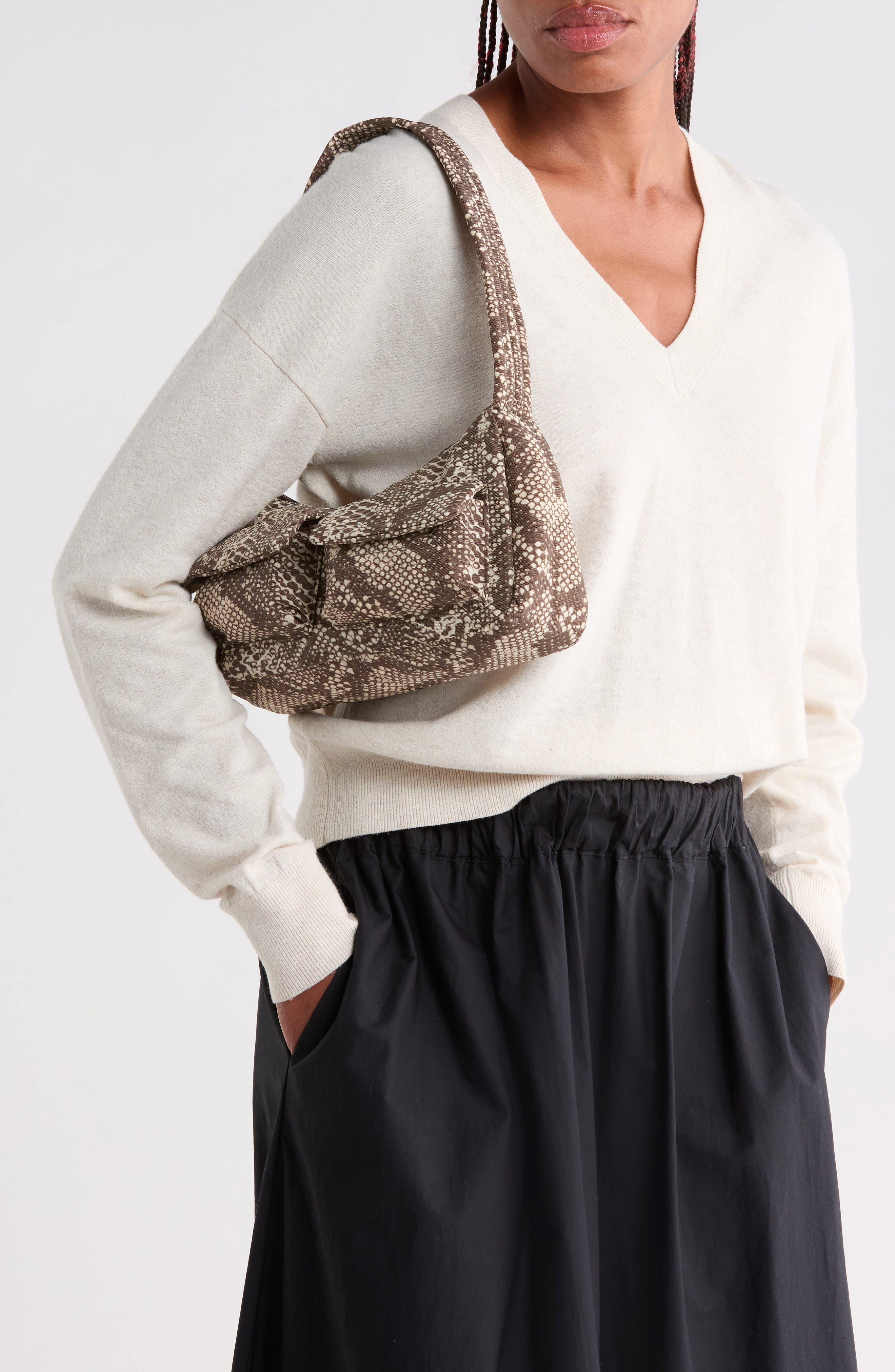 Cargo Shoulder Bag, Alternate, color, SNAKESKIN