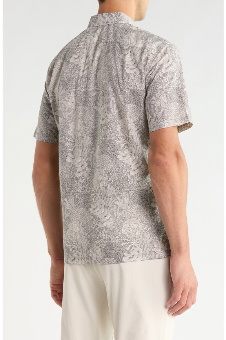 Good Reef Short Sleeve Button-Up Shirt, Alternate, color, CHARCOAL