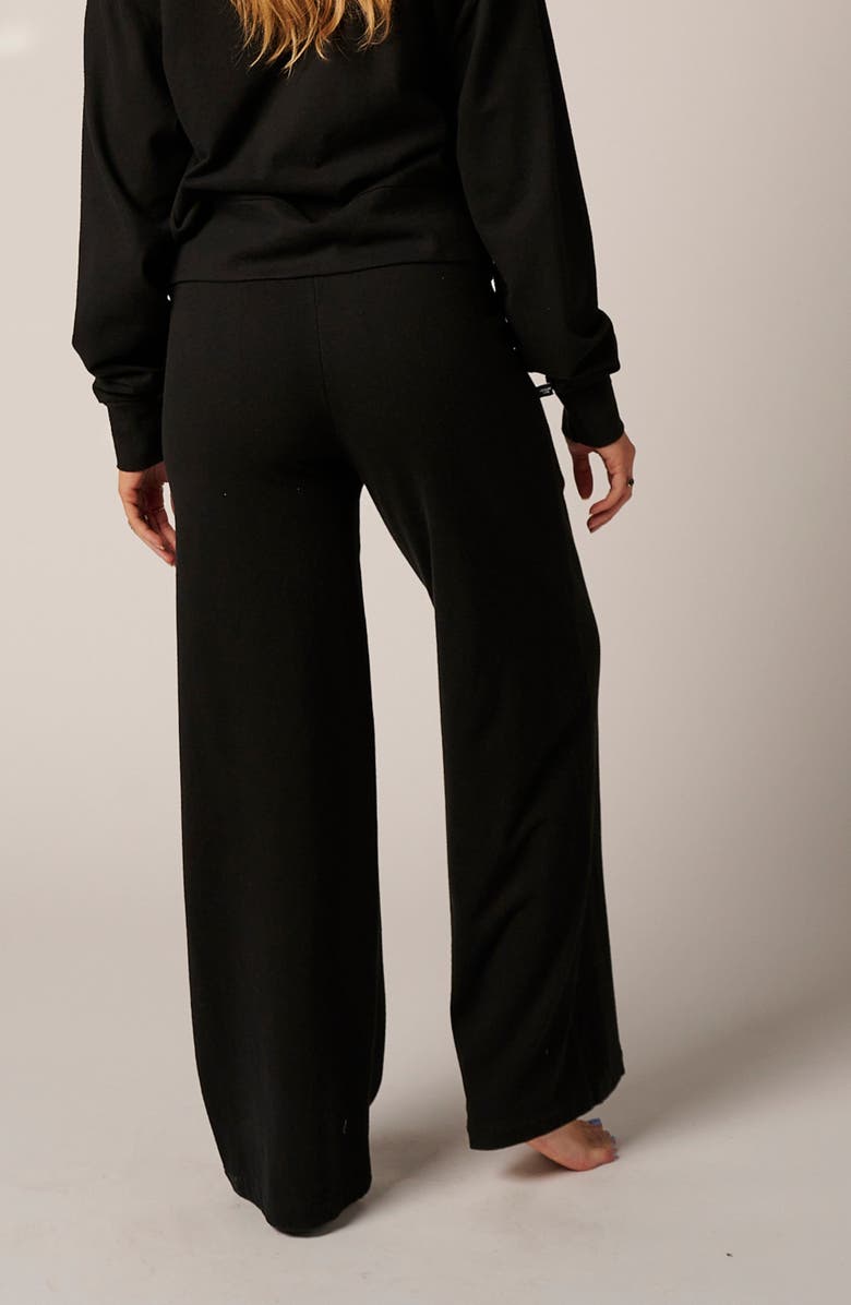 LEISURE LAB Womens Cotton Lounge Pant, Alternate, color, Onyx