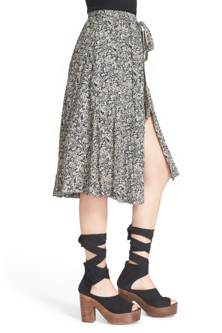 'Love Train' Wrap Skirt, Alternate, color, BLACK COMBO