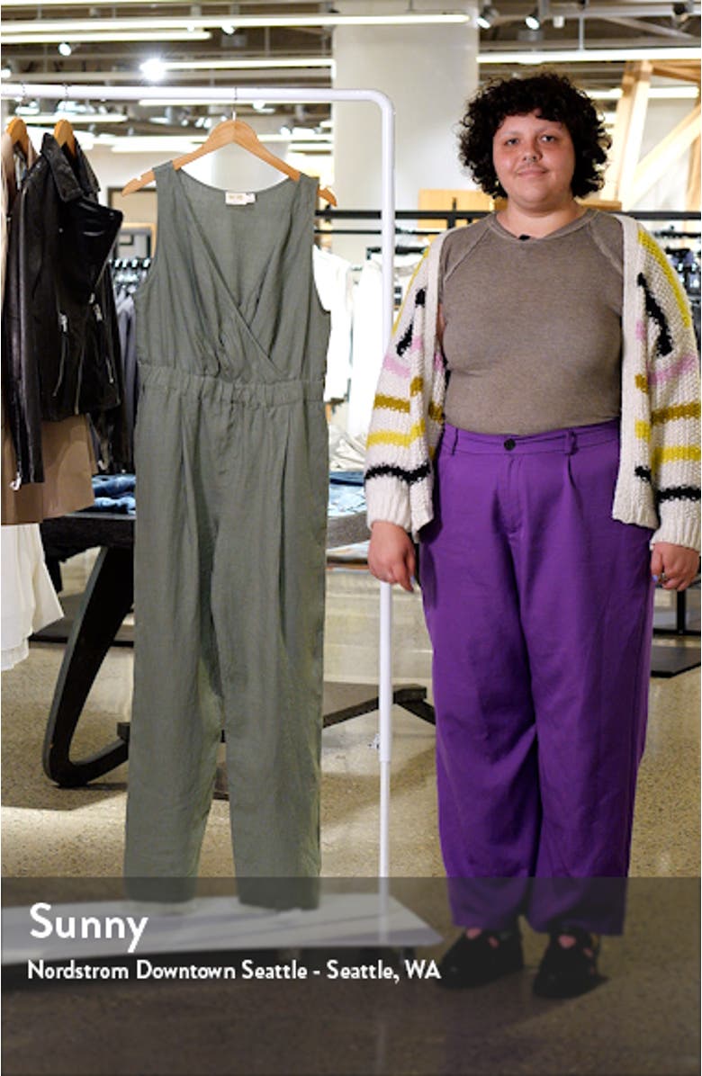 Kiara Sleeveless Linen Jumpsuit, sales video thumbnail