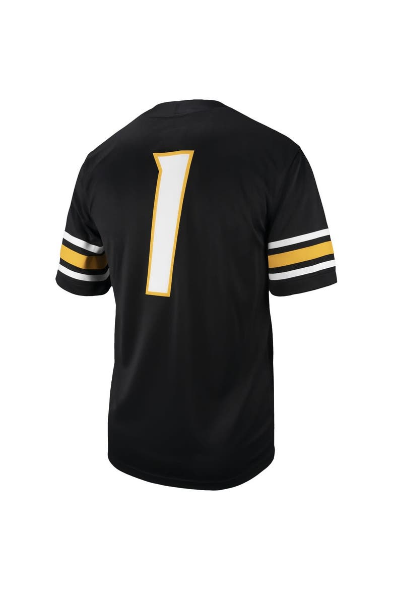 Men's Nike #1 Black Missouri Tigers Untouchable Football Replica Jersey, Alternate, color, Black