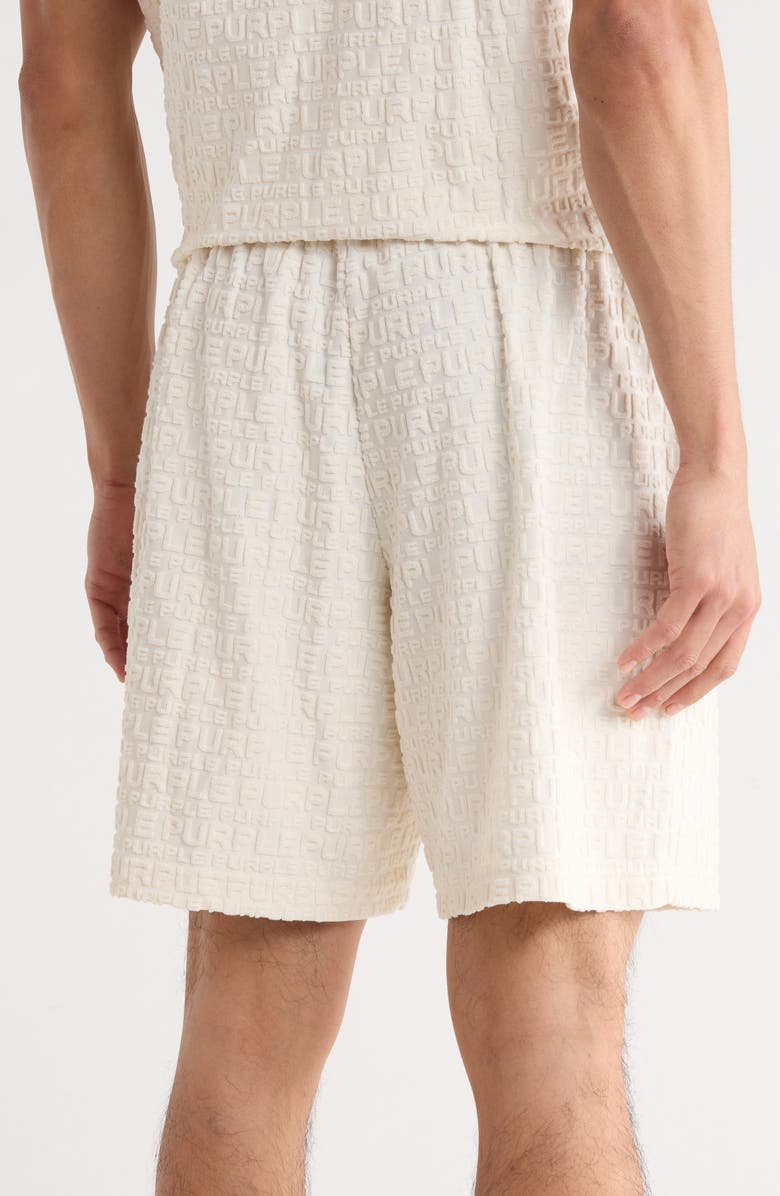 PURPLE BRAND Logo Terry Pull-On Shorts, Alternate, color,