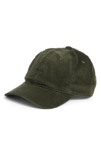 Melrose And Market Corduroy Baseball Cap In Green