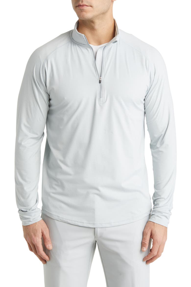 Hayes Half Zip Golf Pullover, Main, color, CLOUD HEATHER