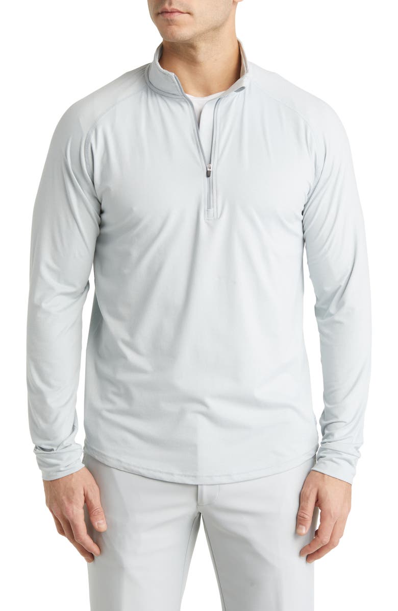 Swannies Hayes Half Zip Golf Pullover, Main, color, Cloud Heather