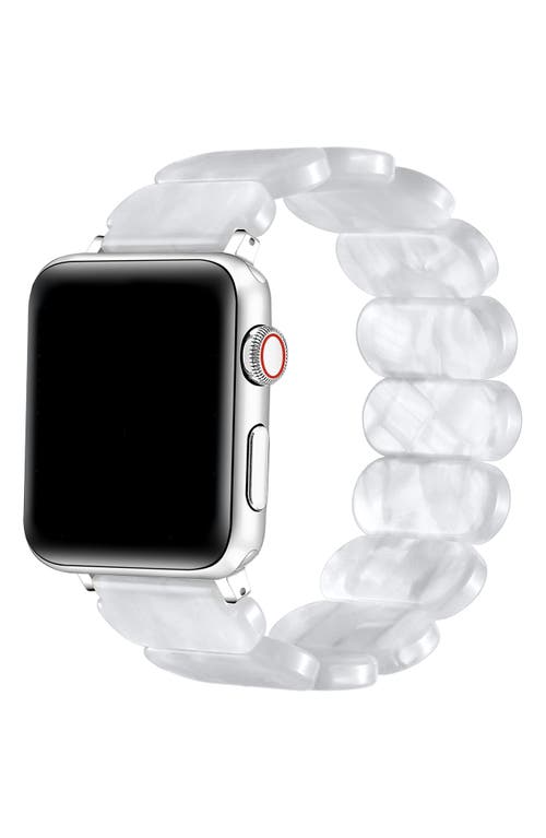 The Posh Tech Reese Resin Elastic Apple Watch® Watchband In White
