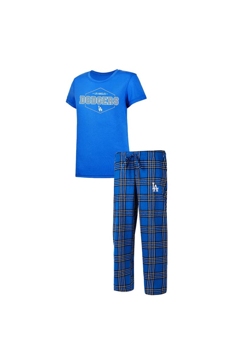CONCEPTS SPORT Women's Concepts Sport Royal Los Angeles Dodgers Badge T-Shirt & Pajama Pants Sleep Set, Main, color, 