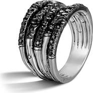 John Hardy Bamboo Lava Stack Ring