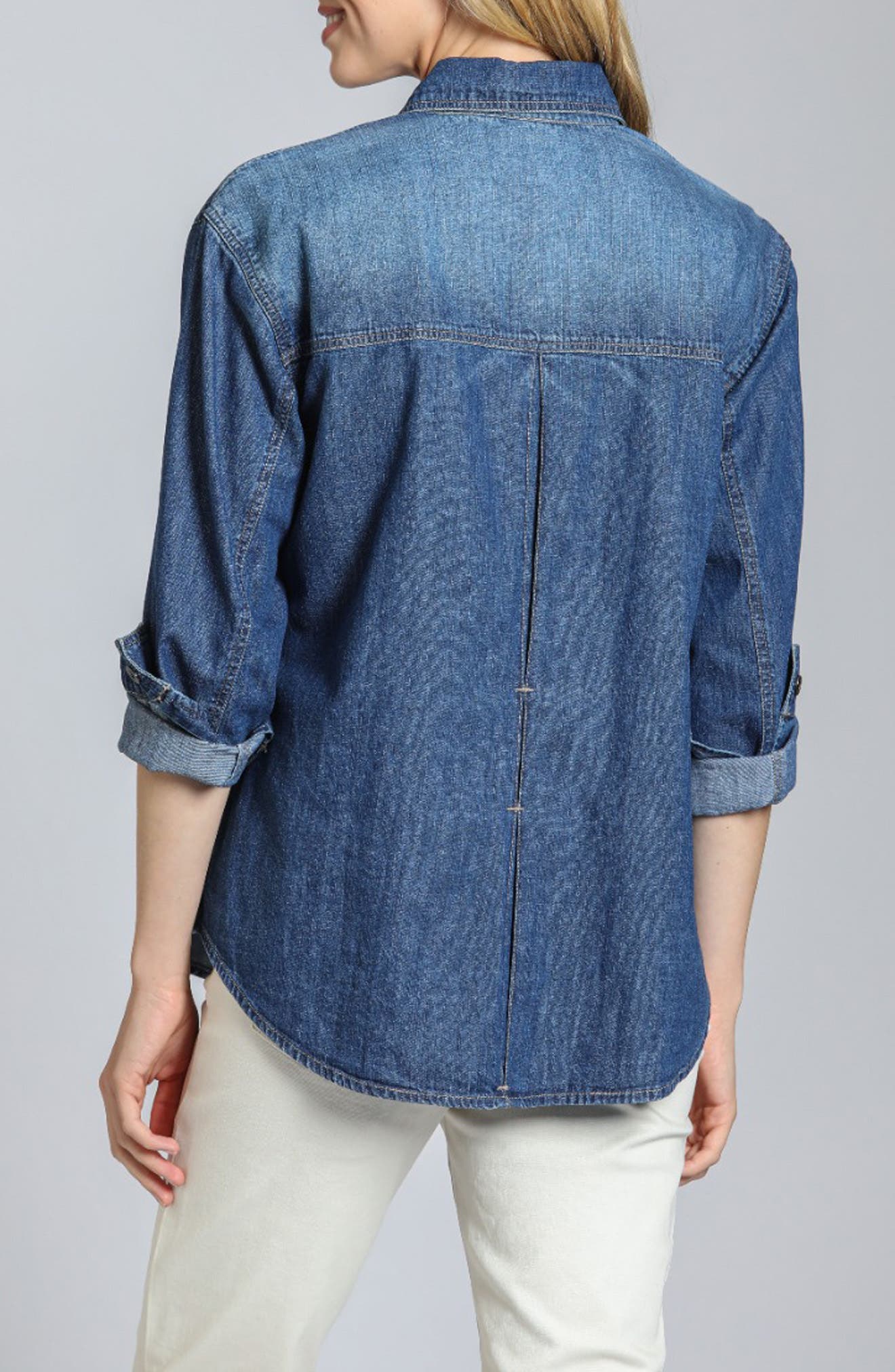 Snap Front Cotton Shirt - image 2
