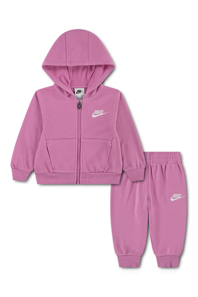 Fleece Club Hoodie & Joggers Set, Main, color, MAGIC FLAMINGO