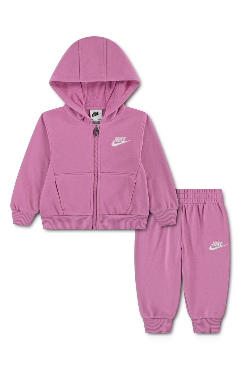 Nike Fleece Club Hoodie & Joggers Set, Main, color, Magic Flamingo