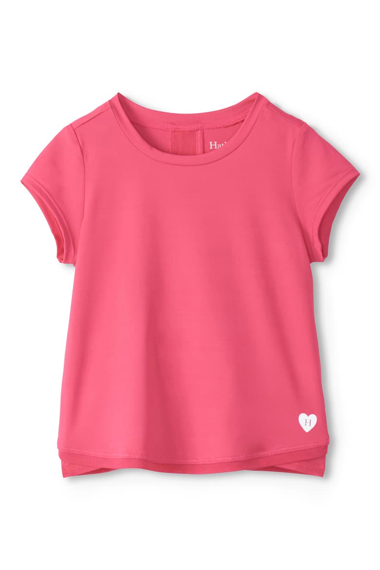 Kids' Mesh Accent T-Shirt, Main, color, PINK