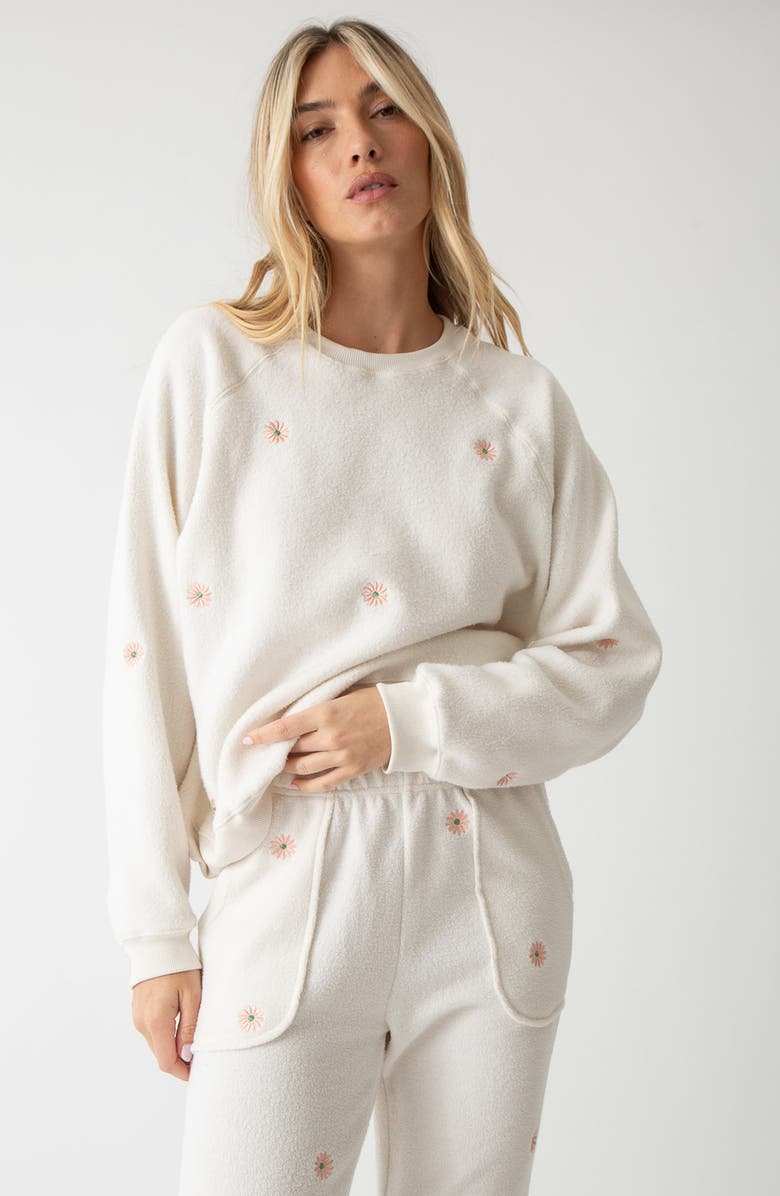 Electric & Rose Daisy Embellished Fleece Sweatpants, Alternate, color,